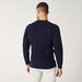 Mens Navy Cable Knit Jumper
